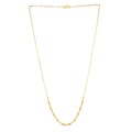 14k Yellow Gold Bead Paperclip Necklace