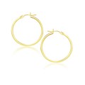 Classic Hoop Earrings in 10k Yellow Gold (2x25mm)