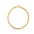Silk Rope Chain Bracelet in 14k Yellow Gold  (3.00 mm)