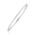 Thin Concave Style Stackable Bangle in 14k White Gold (3.15 mm)