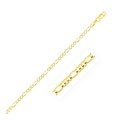 Solid Figaro Chain in 14k Yellow Gold (2.8mm)