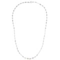 14k White Gold Necklace with Polished Circles