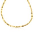 Polished Necklace with a Panther Chain Link in 14k Yellow Gold