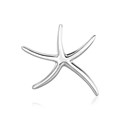 Sterling Silver Large Polished Starfish Pendant