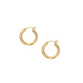 Classic Hoop Earrings in 10k Yellow Gold (3x15mm)