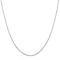 Round Omega Chain Necklace in Rhodium Plated Sterling Silver (1.25mm)