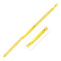 14k Yellow Gold 8 1/2 inch Mens Narrow Curb Chain ID Bracelet (6.70 mm)