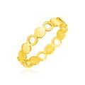 14k Yellow Gold Ring with Polished Circle Motifs