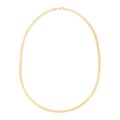 14k Yellow Gold High Polish The Textured Fancy Chain Necklace (4mm)