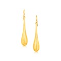 Teardrop Drop Earrings in 14k Yellow Gold