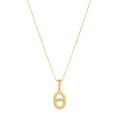 Polished Puff Mariner Link Necklace in 14K Yellow Gold