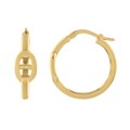 Puff Mariner Hoop Earrings in 14K Yellow Gold (21mmx20mm)