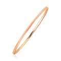 Thin Concave Style Stackable Bangle in 14k Rose Gold