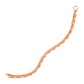 14k Rose Gold 7 1/4 inch Rolo Chain Bracelet