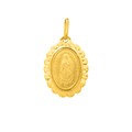 Religious Pendant with Our Lady of Guadalupe in 14K Yellow Gold