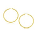 Classic Hoop Earrings in 14k Yellow Gold (3x30mm)
