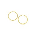 Classic Hoop Earrings in 14k Yellow Gold (3x15mm)