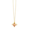 14k Yellow Gold Necklace with Bee Pendant
