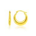Graduated Round Hoop Earrings in 14k Yellow Gold