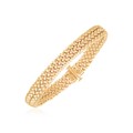 14k Yellow Gold High Polish Thick Braided Bracelet  (8.80 mm)