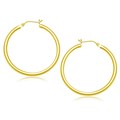 Classic Hoop Earrings in 10k Yellow Gold (3x40mm)