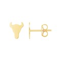 14K Yellow Gold Longhorn Earrings
