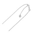 Adjustable Cable Chain in 14k White Gold (0.97 mm)