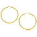 Classic Hoop Earrings in 14k Yellow Gold (3x50mm)