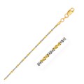 Two Tone Sparkle Chain in 14k White and Yellow Gold (1.5 mm)