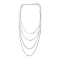 Sterling Silver Four Strand Polished Chain Necklace