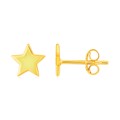 14k Yellow Gold and Enamel Yellow Star Stud Earrings