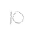 Polished Spiral Hoop Earrings in Sterling Silver