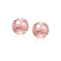 Faceted Round Stud Earrings in 14k Rose Gold