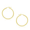 Classic Hoop Earrings in 14k Yellow Gold (30mm Diameter) (2.0mm)