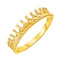 14k Yellow Gold Crown Motif Ring