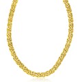 Fancy Byzantine Style Chain Necklace in 14k Yellow Gold