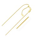 Adjustable Wheat Chain in 14k Yellow Gold (1.0mm)