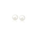 White Freshwater Cultured Pearl Stud Earrings in 14k Yellow Gold (5mm)