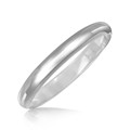 Fancy Dome Style Bangle in Rhodium Plated Sterling Silver