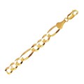Solid Figaro Chain in 10K Yellow Gold (8.0mm)