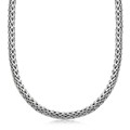 Wheat Chain Men's Necklace in Oxidized Sterling Silver
