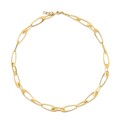 14K Yellow Gold Italian Oval Links Necklace