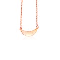 14k Rose Gold 18 inch Necklace with Polished Arc