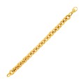 Cable Chain Textured Bracelet in 14k Yellow Gold (9.65 mm)