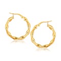 Twist Yellow Gold Hoop Earrings in 14k Gold (20mm)