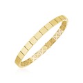 14k Yellow Gold High Polish Square Edge Link Bracelet (5.80 mm)