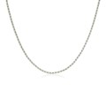 Sterling Silver 18 inch Necklace with Pale Green Cubic Zirconias