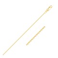 Round Cable Link Chain in 14k Yellow Gold (1.20 mm)