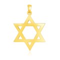 14k Yellow Gold Polished Star of David Pendant